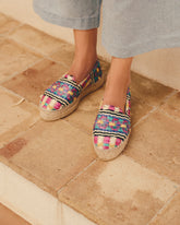 Raffia Pattern Double Sole Espadrilles | 
