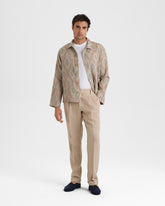 Linen With Embroidery Navajo Print Overjacket - Luca Rubinacci x Manebí|Total Look | 
