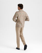 Linen With Embroidery Navajo Print Overjacket | 