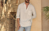 Linen Nassau Polo Shirt - Men's Collection|Private Sale | 