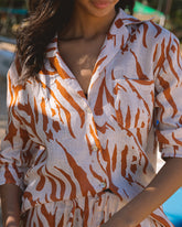 Printed Linen Natal Shirt - Women’s Tops & Shirts | 