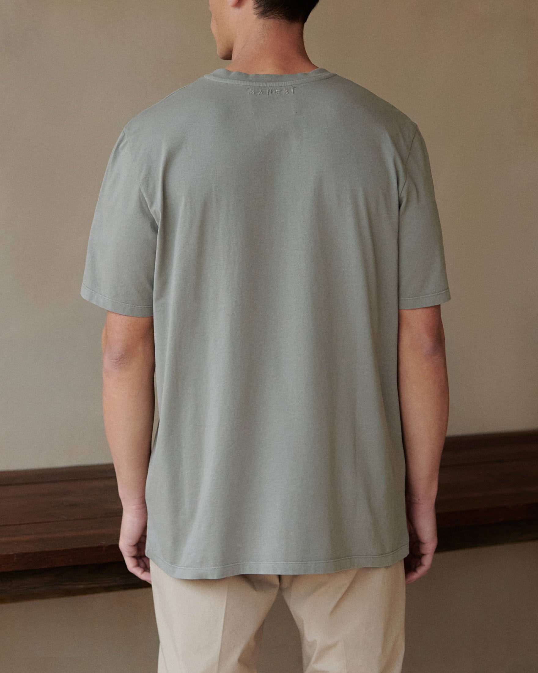 Jersey L. A. T-Shirt - Mud Matching Palm And Back Logo Embroidery