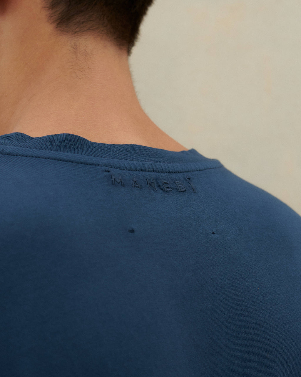 Jersey L. A. T-Shirt - Night Blue Matching Palm and Back Logo Embroidery