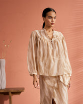 Printed Cotton Silk Voile<br />Baja Shirt | 