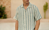 Linen Havana Camp-Collar Shirt - Prezzi Speciali|Collezione Uomo | 