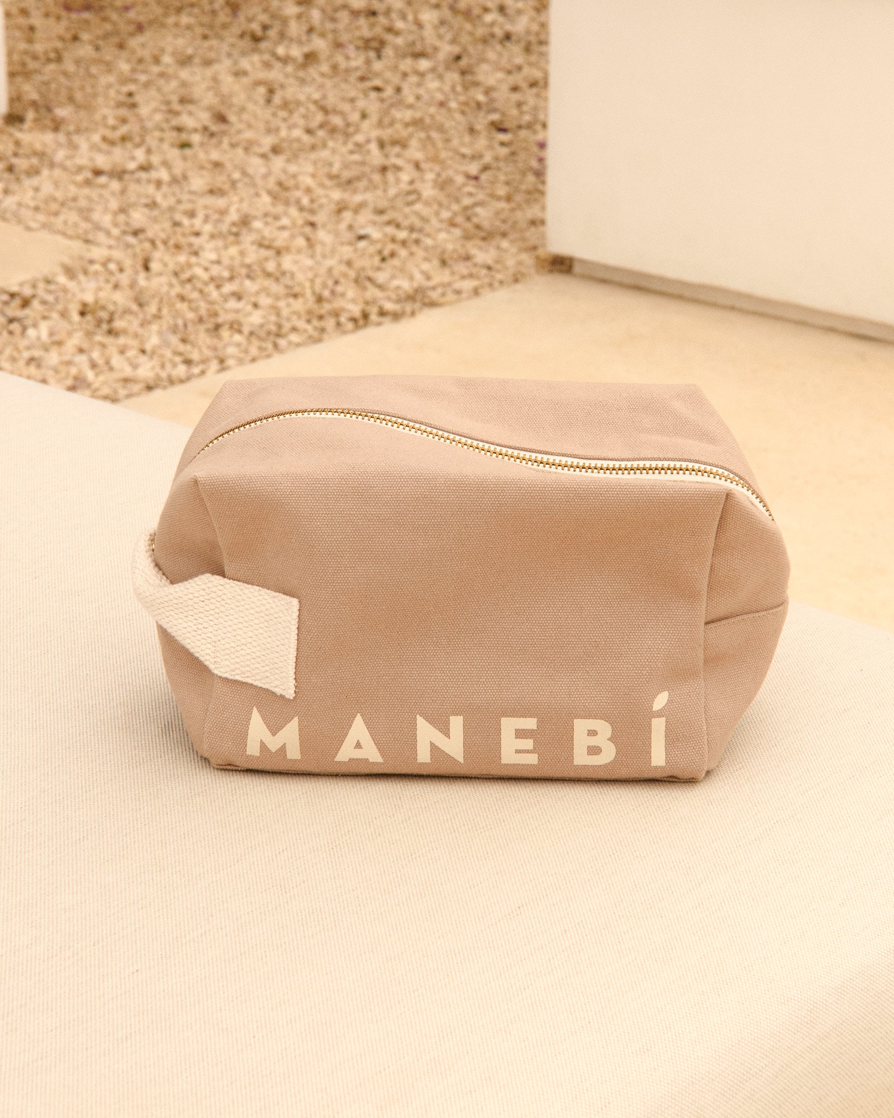 Manebí Canvas Large Beauty - Desert With Ecru Logo