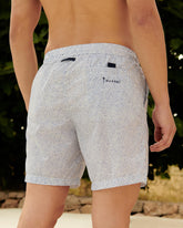 Printed Radial Triangles Swim Shorts - Men's Swimwear | 