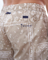 Printed Bandana Patchwork Swim Shorts | 