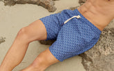 Sketched Waves Swim Shorts - Men's Swimwear | 