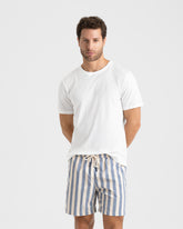 Printed Macro Stripes Swim Shorts - Il look perfetto per una giornata in barca | 