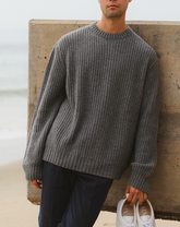 English Ribbed Sweater - Men's Knitwear | 