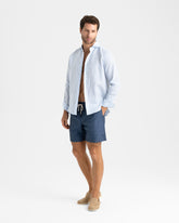 Natural Wool Blend Swim Shorts - Your Boat Day Look | 