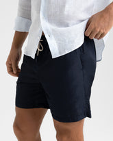 Recycled Polyester and Linen Blend<br />Swim Shorts | 