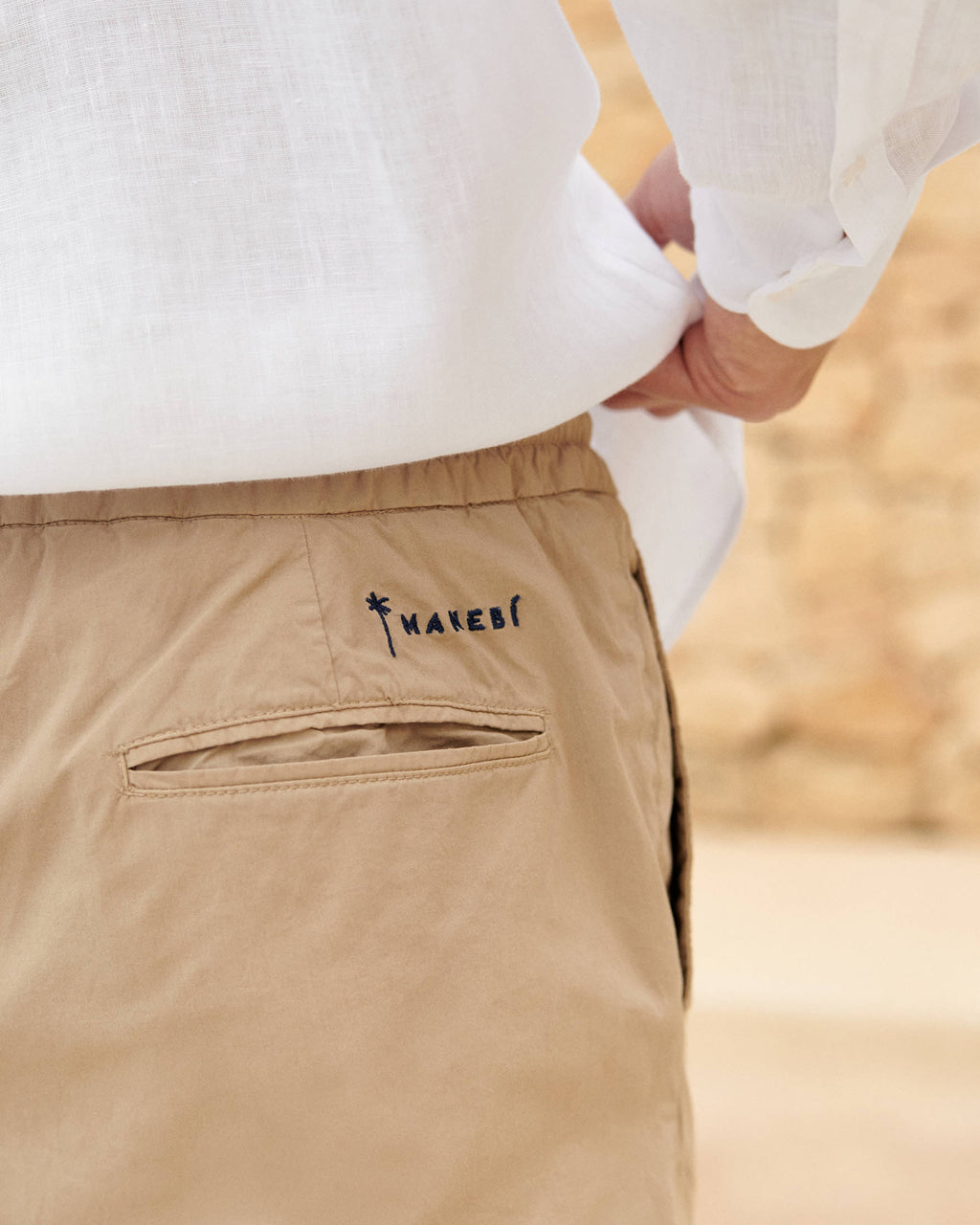 Venice Trousers - Ultra-Light Cotton - Kaki Beige