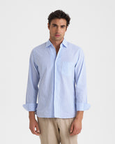 Cotton Seersucker Panama Shirt - Abbigliamento Uomo | 