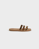Eva And Calf Hair Three Bands Sandals - Swim Sandals | 