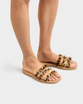 Eva And Calf Hair Three Bands Sandals - Swim Sandals | 