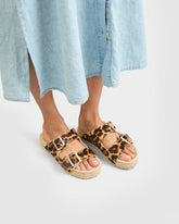 Calf Hair Nordic Sandals - Women's Shoes | 