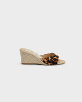 Calf Hair Mule Wedge Espadrilles - Women's Shoes | 