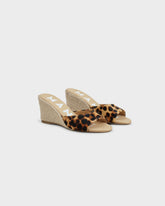 Calf Hair Mule Wedge Espadrilles - Women's Shoes | 