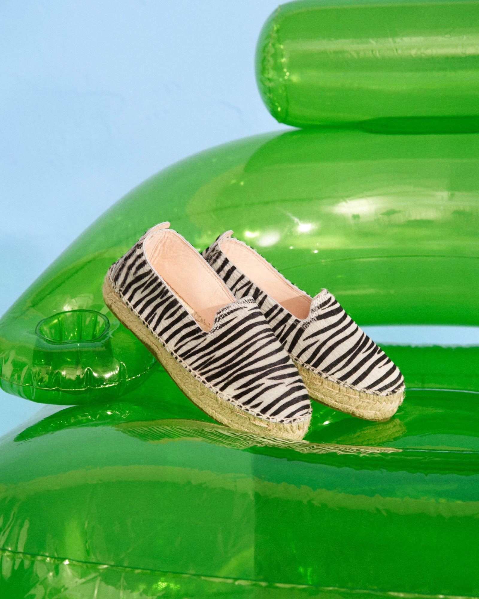 Calf Hair Double Sole Espadrilles - Animalier - Zebra