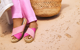 Suede Crossed Bands Sandals - Special Prices|Women's Shoes | 