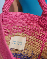Raffia and Pink Leather<br />Basket Bag Weaving - Emili Sindlev x Manebí | 