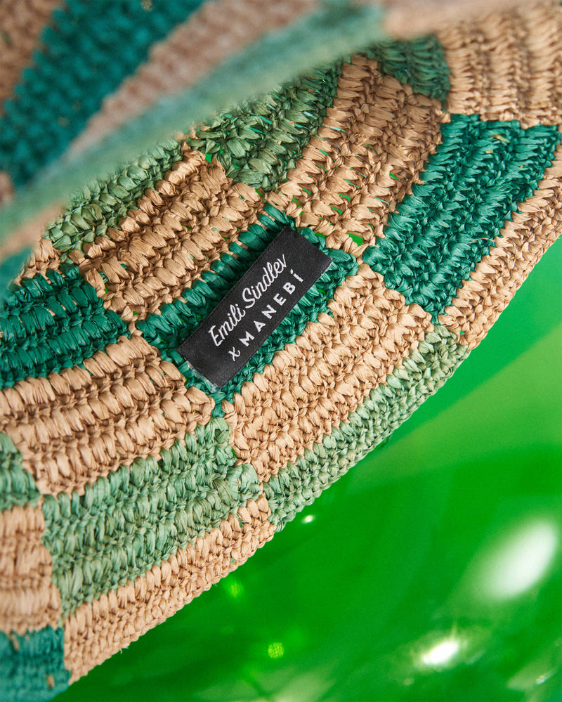 Raffia Bucket Hat - Vitamin and Pastel Green Mix