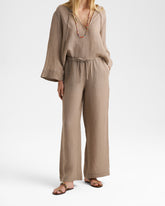 Nylon Linen Marbella Trousers - Women’s Clothing | 