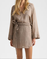 Nylon Linen Estrella Skirt - Women's Clothing | 