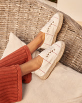 Woven Canvas<br />Lace-Up Espadrilles - Sneakers | 