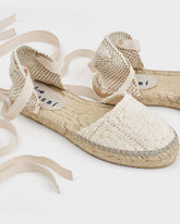 Cotton Crochet Flat Valenciana Espadrilles | 