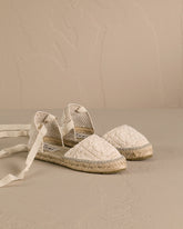 Cotton Crochet<br /> Flat Valenciana Espadrilles - Women’s Shoes | 