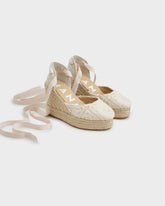 Cotton Crochet Wedge Espadrilles | 