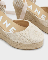 Cotton Crochet Wedge Espadrilles | 