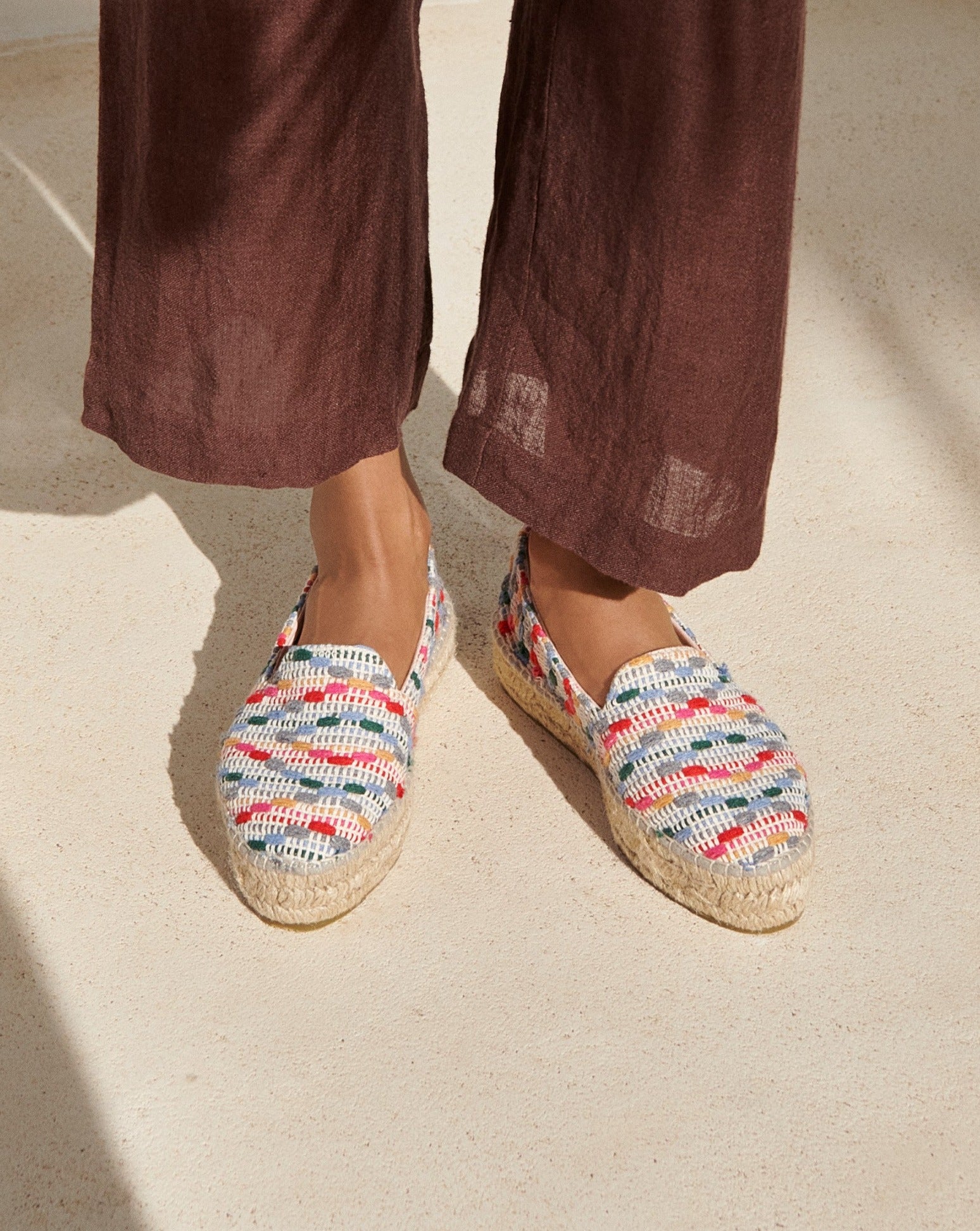 Manebí Cotton Jaquard|Double Sole Espadrilles - Multicolor Stripes