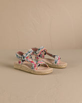 Cotton Jaquard Hiking Sandals - Women’s New Shoes | 