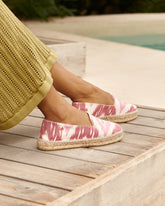 Dyed Cotton Flat Espadrilles - Women’s Shoes | 
