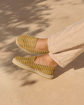 Woven Raffia Stripes Espadrilles - No Tote | 