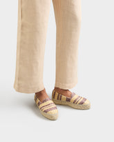 Raffia Stripes Double Sole Espadrilles - Women’s Espadrilles | 