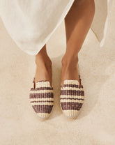 Raffia Stripes Mules - Women’s New Shoes | 