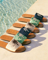 Raffia Leather Sandals | 