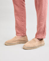 Raffia Stripes Flat Espadrilles - Espadrilles | 