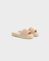 Raffia Stripes Double Sole Slides - Women's Bestselling Shoes | 