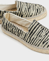Raffia Zebra Flat Espadrilles - Women’s Espadrilles | 