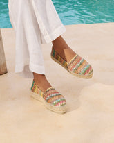 Woven Raffia Double Sole Espadrilles - Women's Shoes | 