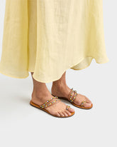 Sandali Toe Ring in Pelle e Perline - Scarpe Donna | 