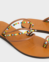 Sandali Toe Ring in Pelle e Perline | 