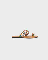 Sandali Toe Ring in Pelle e Perline - Scarpe Donna | 