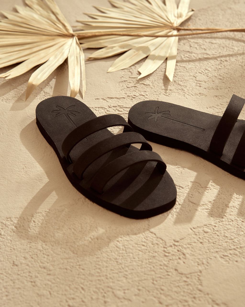 Eva Three Bands Sandals - Black